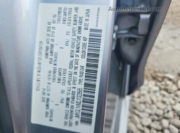 JM1GL1VM2J1323565 2018 MAZDA 6 Silver Vista de la etiqueta del VIN