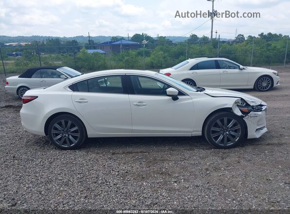 JM1GL1VM3M1603340 2021 MAZDA 6 White Widok wnętrza z tyłu