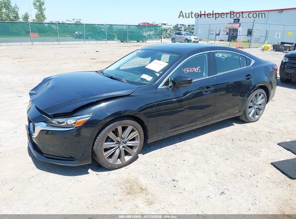 JM1GL1VM4K1506046 2019 MAZDA 6 Black Առջևի ձախ երեք քառորդ տեսարան