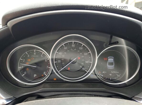 JM1GL1VM4L1514598 2020 MAZDA 6 Charcoal ხელსაწყოთა პანელის ხედი