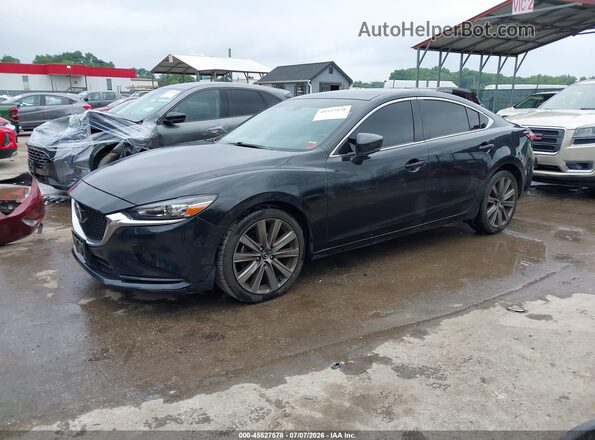 JM1GL1VM5M1602609 2021 MAZDA 6 Black Առջևի ձախ երեք քառորդ տեսարան