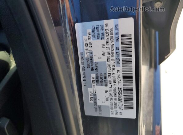 JM1GL1VM6M1608841 2021 MAZDA 6 Blue Շարժիչի բաժամունքի տեսք