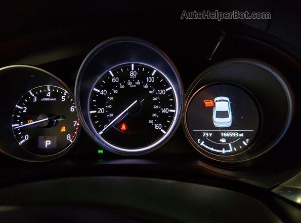 JM1GL1VM9J1315009 2018 MAZDA 6 White Instrument cluster view