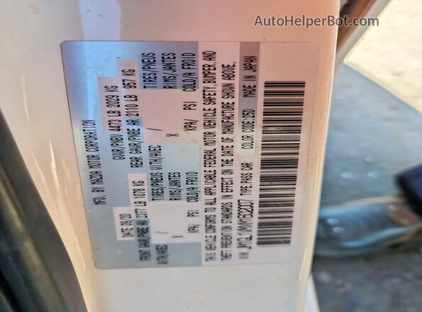 JM1GL1VMXM1602007 2021 MAZDA 6 Белый Вид наклейки с VIN-кодом