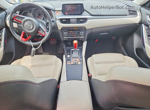 JM1GL1W52H1142306 2017 MAZDA 6 White წინა პანელის ხედი