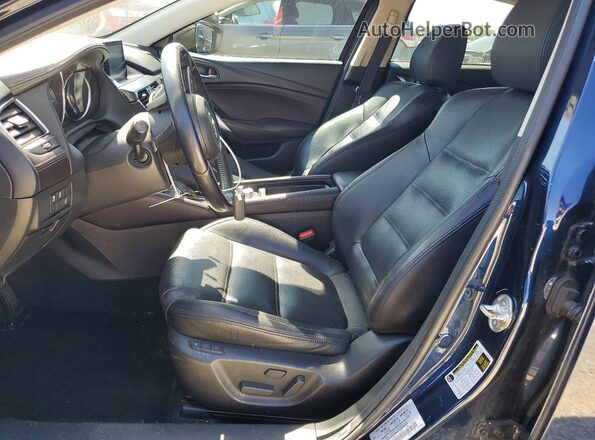 JM1GL1W58H1103087 2017 MAZDA 6 Синий Вид салона спереди
