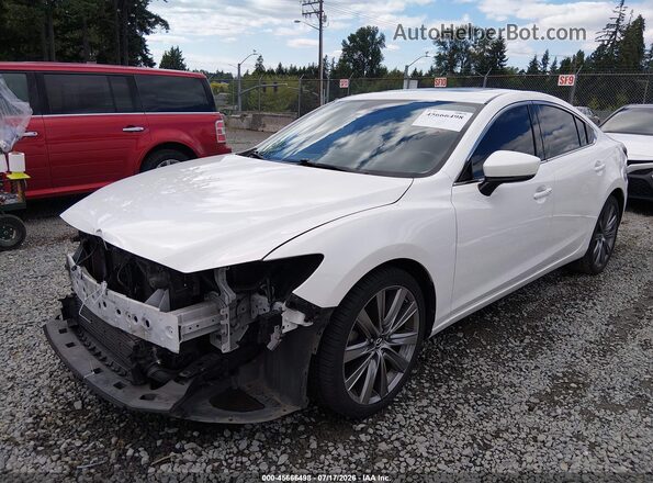JM1GL1WYXJ1331415 2018 MAZDA 6 White წინა მარცხენა ხედი სამი მეოთხედიდან