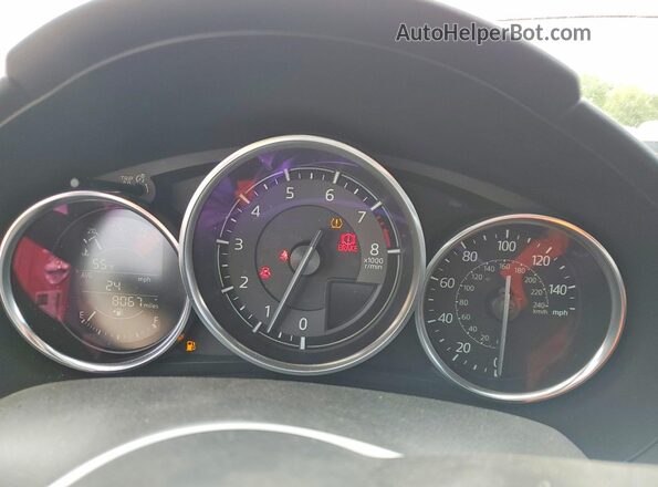 JM1NDAC77N0505582 2022 MAZDA MX-5 Red Սարքավորումների վահանակի տեսք