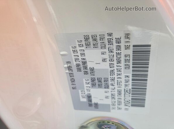 JM1NDAD71T0702663 2026 MAZDA MX-5 White Вид наклейки з VIN-кодом