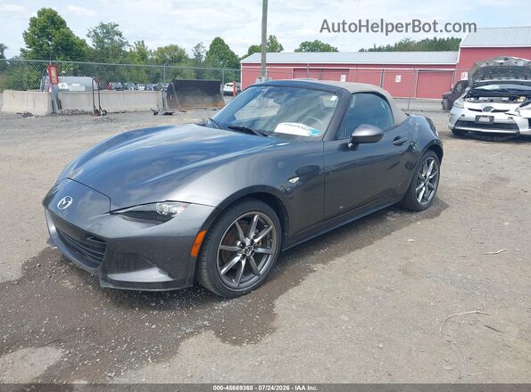 JM1NDAD76M0460793 2021 MAZDA MX-5 MIATA Gray წინა მარცხენა ხედი სამი მეოთხედიდან