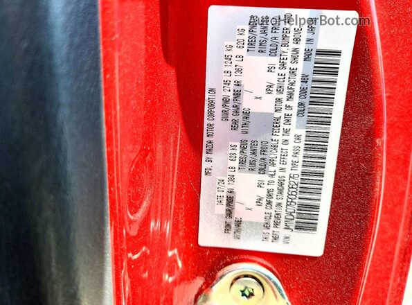 JM1NDAD76R0606276 2024 MAZDA MX-5 Red Вид підкапотного простору