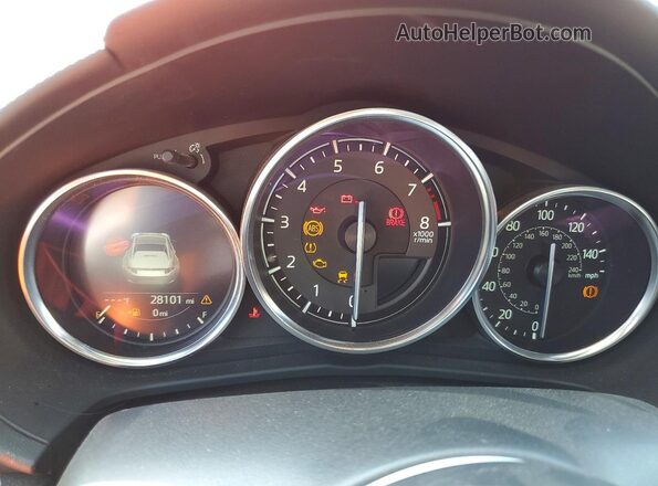 JM1NDAL79M0457517 2021 MAZDA MX-5 Red Вид щитка приладів