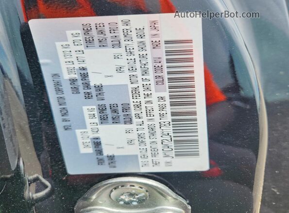 JM1NDAM72L0411783 2020 MAZDA MX-5 Black Widok naklejki z numerem VIN