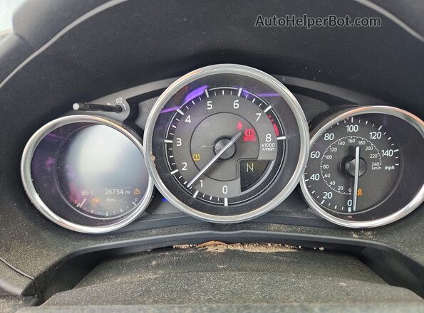 JM1NDAM72M0457924 2021 MAZDA MX-5 Blue Instrument cluster view