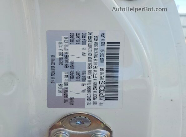 JM1NDAM73K0301579 2019 MAZDA MX-5 White VIN կոդի պիտակի տեսք
