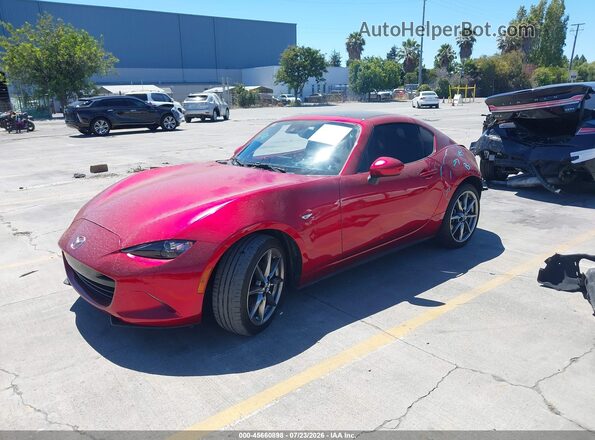 JM1NDAM78P0556719 2023 MAZDA MX-5 MIATA RF Red Առջևի ձախ երեք քառորդ տեսարան