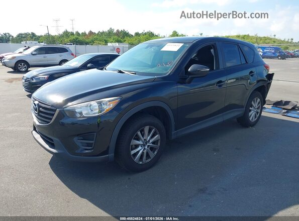 JM3KE2BY4G0667891 2016 MAZDA CX-5 Black Առջևի ձախ երեք քառորդ տեսարան