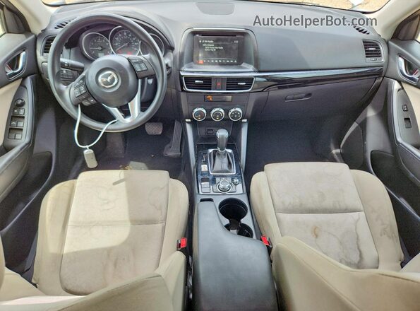 JM3KE2BY4G0775718 2016 MAZDA CX-5 White Առջևի վահանակի տեսք