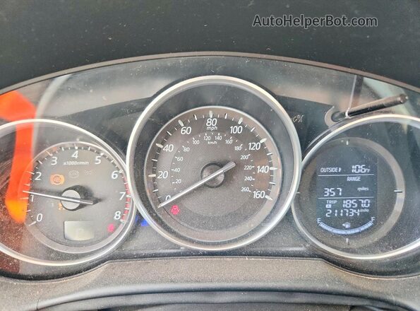 JM3KE2CY0G0676215 2016 MAZDA CX-5 Gray Instrument cluster view