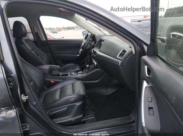 JM3KE2CY0G0786276 2016 MAZDA CX-5 Gray Widok wnętrza z przodu