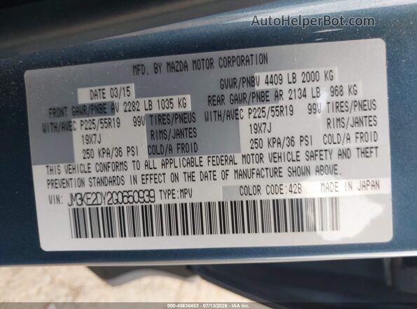 JM3KE2DY2G0650939 2016 MAZDA CX-5 Blue Widok komory silnika