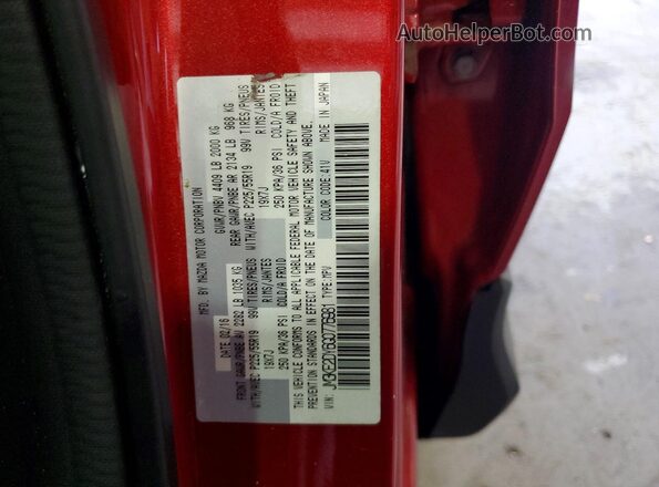JM3KE2DY6G0776981 2016 MAZDA CX-5 Red VIN կոդի պիտակի տեսք