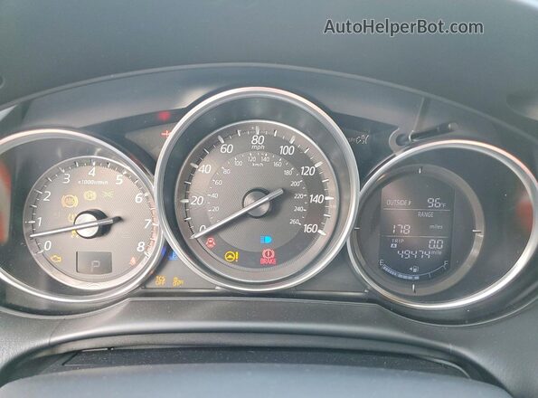 JM3KE2DY7G0700038 2016 MAZDA CX-5 White ხელსაწყოთა პანელის ხედი