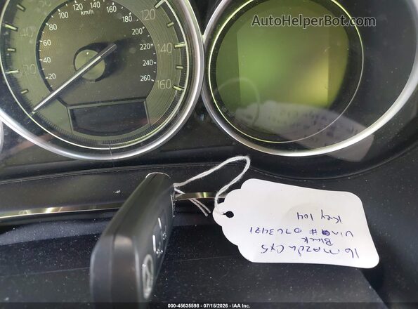 JM3KE2DY9G0763481 2016 MAZDA CX-5 Blue Widok deski rozdzielczej