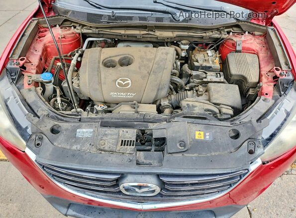 JM3KE4BY7G0785297 2016 MAZDA CX-5 Red Engine compartment view