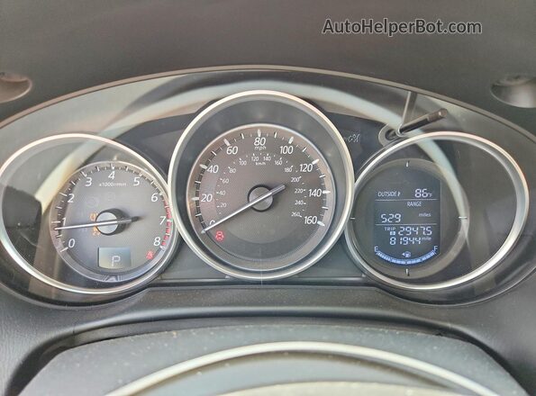 JM3KE4CY0G0755315 2016 MAZDA CX-5 Blue Instrument cluster view