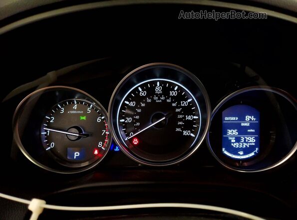 JM3KE4CY8G0805524 2016 MAZDA CX-5 Blue Vista del cuadro de instrumentos