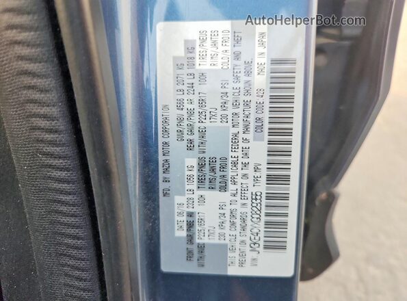JM3KE4CYXG0829355 2016 MAZDA CX-5 Gray VIN sticker view