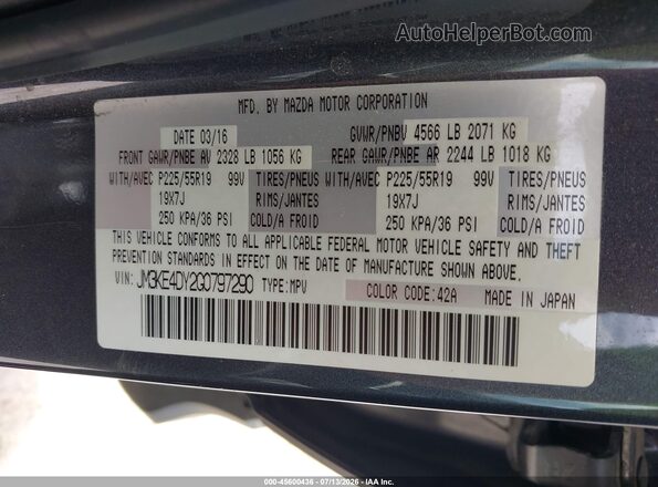JM3KE4DY2G0797290 2016 MAZDA CX-5 Gray Widok komory silnika