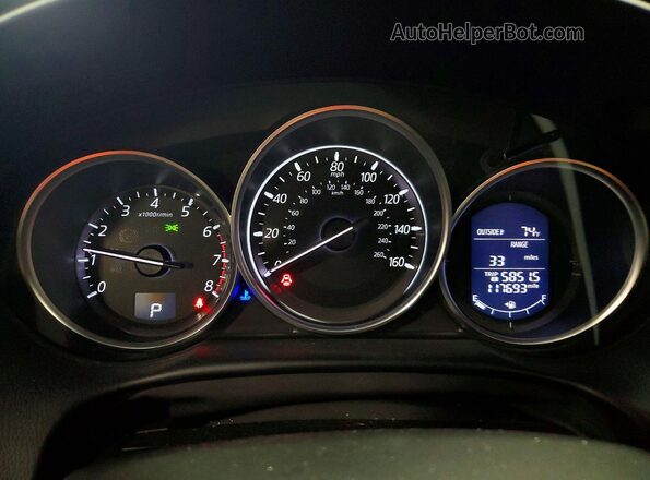 JM3KE4DY3G0791756 2016 MAZDA CX-5 Charcoal Widok zestawu wskaźników