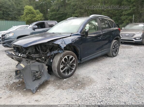 JM3KE4DY5G0789569 2016 MAZDA CX-5 Dark Blue Передняя левая четверть