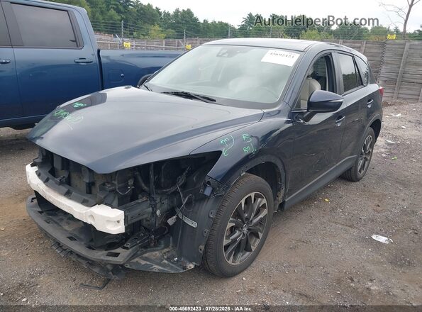 JM3KE4DY8G0628682 2016 MAZDA CX-5 Dark Blue Передня ліва чверть