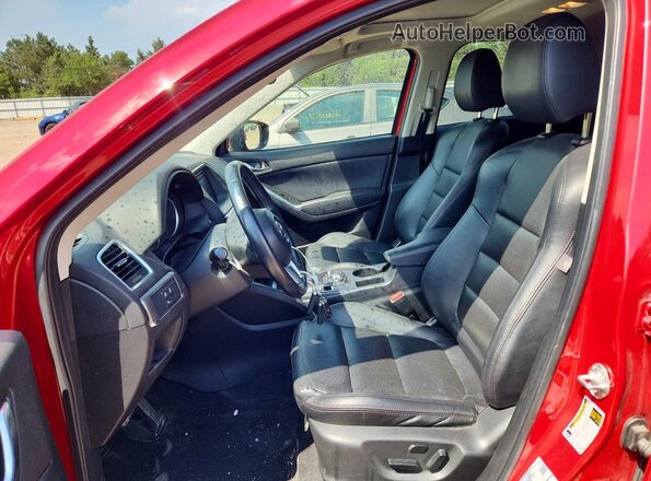 JM3KE4DY8G0723128 2016 MAZDA CX-5 Maroon Widok wnętrza z przodu