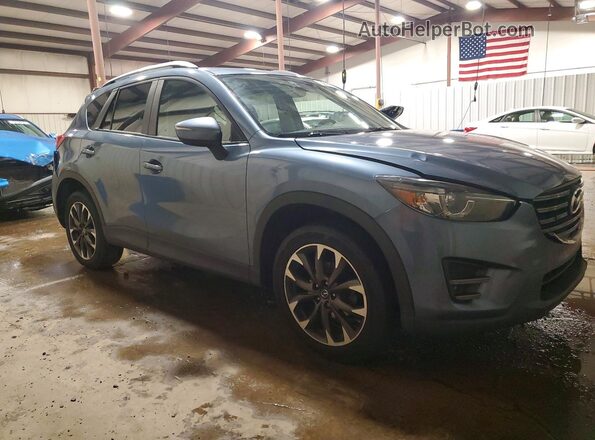 JM3KE4DYXG0641014 2016 MAZDA CX-5 Blue Delantero derecho