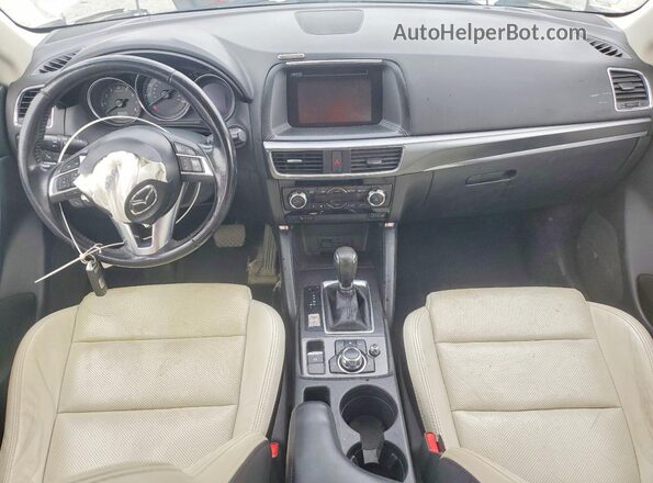 JM3KE4DYXG0644608 2016 MAZDA CX-5 White Вид панелі приладів