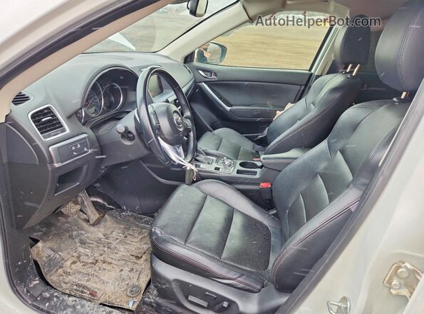 JM3KE4DYXG0730579 2016 MAZDA CX-5 White Widok wnętrza z przodu