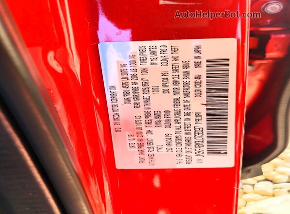 JM3KFABM3L0736097 2020 MAZDA CX-5 Red Вид наклейки з VIN-кодом
