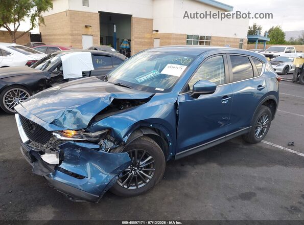 JM3KFABM6K0541352 2019 MAZDA CX-5 Blue Առջևի ձախ երեք քառորդ տեսարան