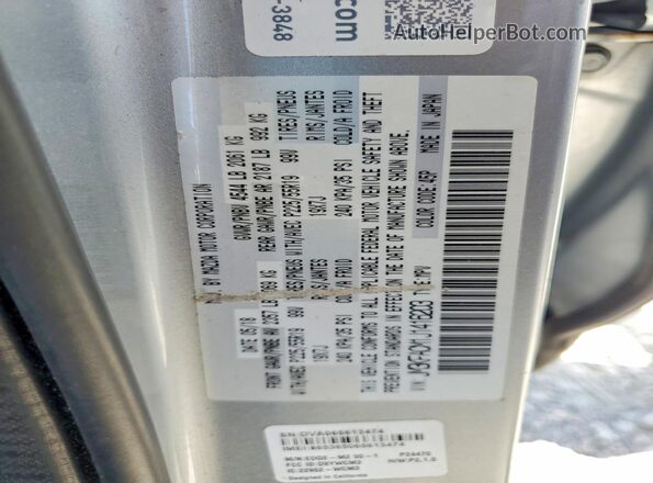 JM3KFACM1J1416203 2018 MAZDA CX-5 Silver Vista de la etiqueta del VIN