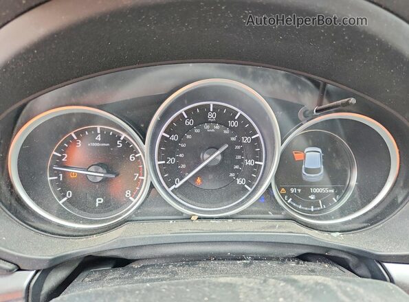 JM3KFACM3K1593188 2019 MAZDA CX-5 White Instrument cluster view