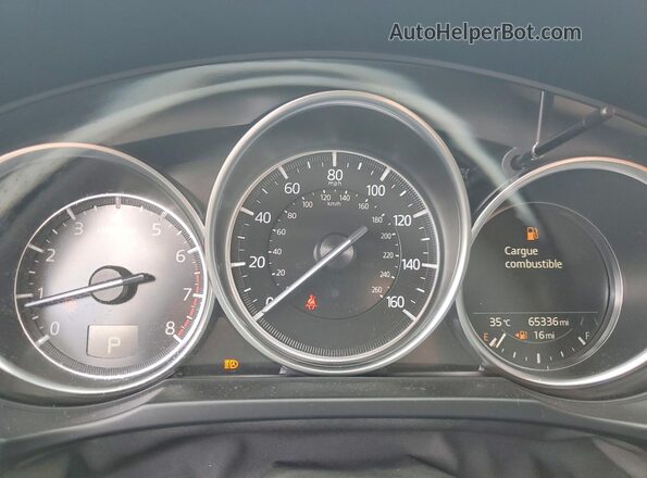 JM3KFACM5M1349772 2021 MAZDA CX-5 Red Instrument cluster view