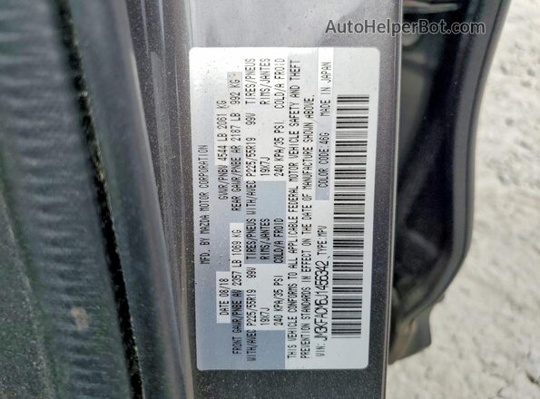 JM3KFACM6J1456342 2018 MAZDA CX-5 Gray Widok naklejki z numerem VIN