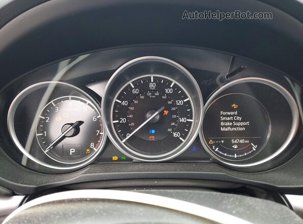 JM3KFACM7M0413266 2021 MAZDA CX-5 White Instrument cluster view