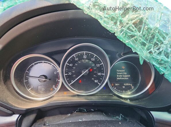 JM3KFACM9K0686724 2019 MAZDA CX-5 White Instrument cluster view