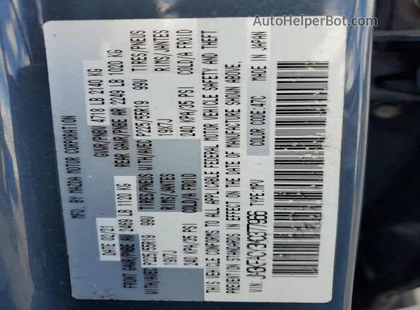 JM3KFACY3M0377966 2021 MAZDA CX-5 Gray Вид наклейки з VIN-кодом