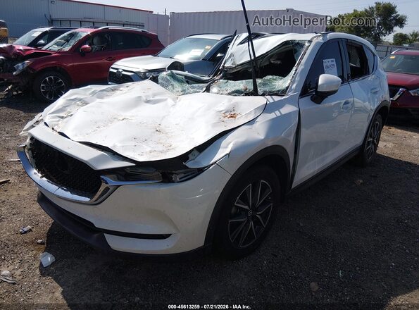 JM3KFADM3J0383516 2018 MAZDA CX-5 White წინა მარცხენა ხედი სამი მეოთხედიდან